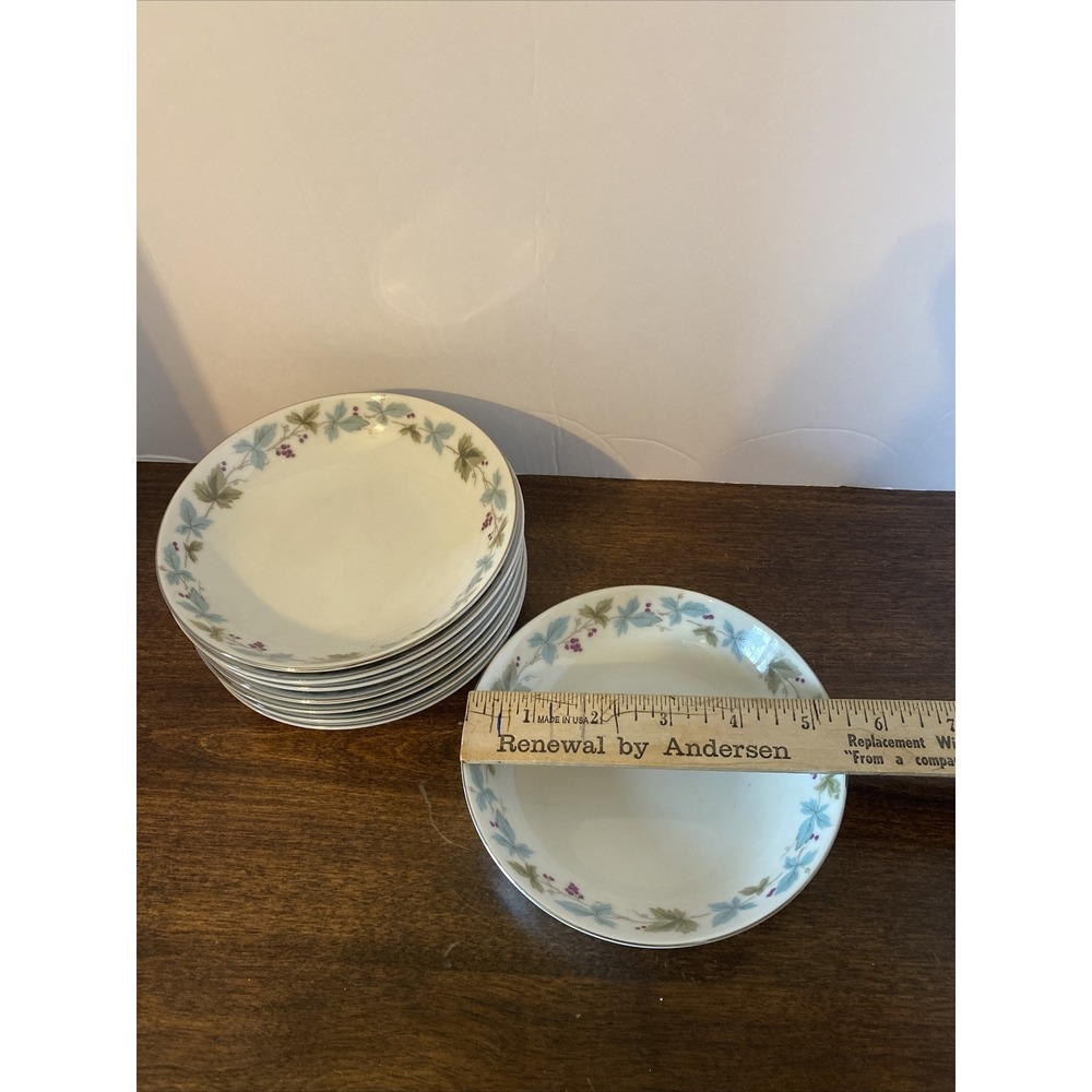 Set of 8 Vintage Fine China‎ Japan 6701 Five 1/2 In Bowls Grapevine